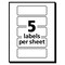 Avery 1 in. x 3 in. Printable Self-Adhesive Removable Color-Coding Labels - Neon Orange (5/Sheet, 40 Sheets/Pack)